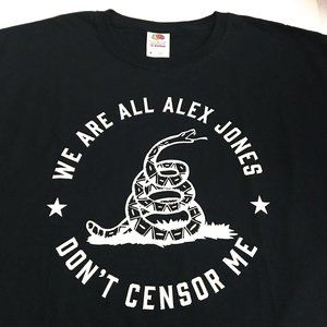 FREE SPEECH  DON'T CENSOR ME  Alex Jones  T Shirt